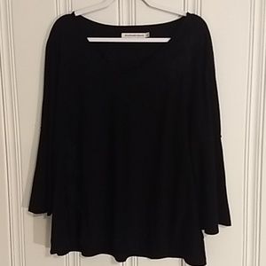 Nice Black Embroidered Top by Standard Grace XL